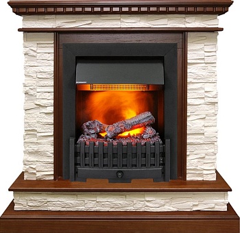 Каминокомплект Dimplex Calgary - Дуб / Сланец белый с очагом Danville Black FB2