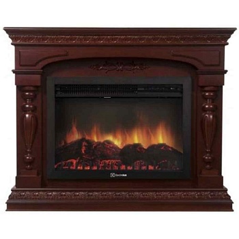 Каминокомплект Electrolux Perfetto 26/30 с очагом EFP/P-2620RLS шпон красное дерево