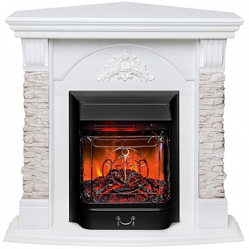 Электрокамин RealFlame  Athena Corner GR с очагом Majestic Lux Black RC