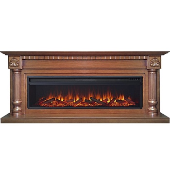 Каминокомплект Royal Flame  Dallas 60 - Слоновая кость с патиной с очагом Vision 60 LOG LED