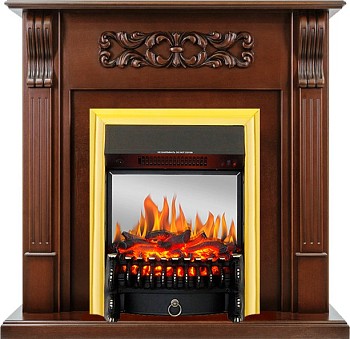 Каминокомплект Royal Flame  Venice - Махагон коричневый антик с очагом Fobos FX M Brass