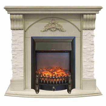 Электрокамин RealFlame Athena WT с Fobos Lux S BL