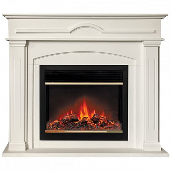 Электрокамин RealFlame  Mirra 26 WT с очагом Moonblaze Deluxe Brass