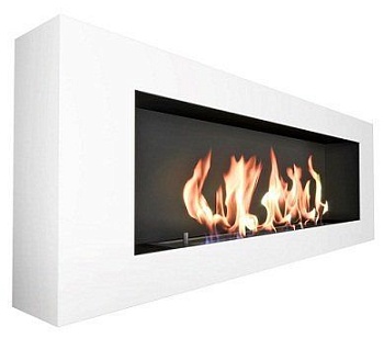 Биокамин настенный Zefire Orion 1200 с белой рамкой