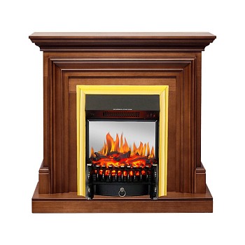 Каминокомплект Royal Flame  Bradford - Орех с очагом Fobos FX M Brass