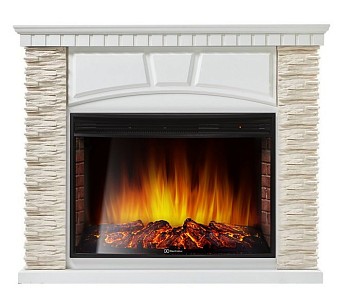 Каминокомплект Electrolux Porto 30 с очагом EFP/P-3320RLS камень белый, шпон беленый дуб