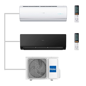 Мульти сплит-система настенная Haier AS25S2SJ2FA-W / AS25S2SF2FA-B / 2U40S2SM1FA Inverter