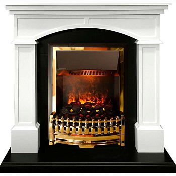 Каминокомплект Dimplex Langford - Белый с черным с очагом Atherton