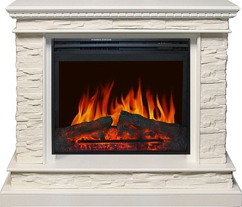 Каминокомплект Royal Flame  Calgary - Белый / Сланец белый с очагом Jupiter FX New