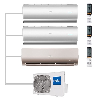 Мульти сплит-система настенная Haier AS35S2SJ2FA-S / AS25S2SJ2FA-S / AS25S2SF2FA-G / 3U70S2SR5FA Inverter