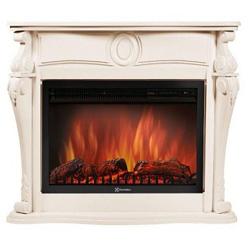 Каминокомплект Electrolux Ovatio 26/30 с очагом EFP/P-2620RLS шпон белёный дуб