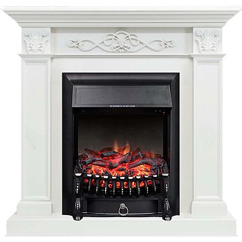 Каминокомплект Royal Flame  Verona - Белый дуб с очагом Fobos FX Black