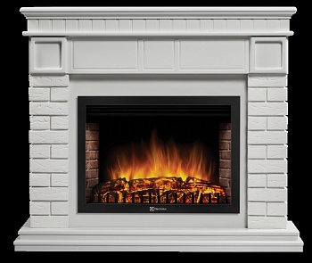 Каминокомплект Electrolux Bricks 30 с очагом EFP/P-3320RLS камень белый, белая эмаль