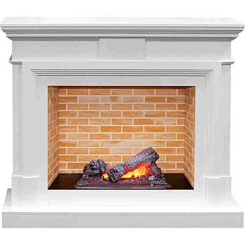 Каминокомплект Dimplex Coventry - Белый / Кирпич  с очагом Cassette 400 NH