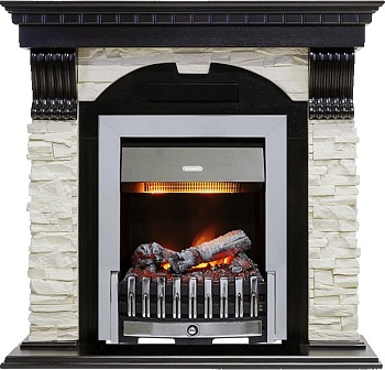 Каминокомплект Dimplex Dublin - Венге / Сланец белый с очагом Danville Chrome FB2