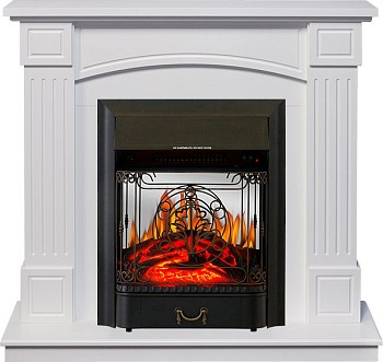 Каминокомплект Royal Flame  Boston - Белый (Высота 925см) с очагом Majestic FX M Black