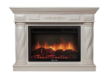 Каминокомплект Electrolux San Marino 26 Sphere с очагом EFP/P-2620RLS белый