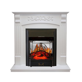Каминокомплект Royal Flame  Sorrento - Белый дуб с очагом Majestic FX M Black