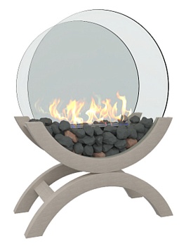 Биокамин напольный Zefire Iris Mini белый