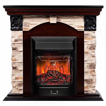 Электрокамин RealFlame  Dublin Rock AO с очагом Majestic Lux Black
