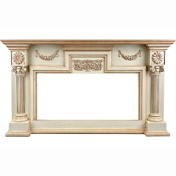 Портал Royal Flame  London - Слоновая кость с патиной (Ширина 1490 мм)