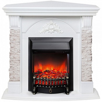 Электрокамин RealFlame  Athena Corner GR с очагом Fobos Lux Black