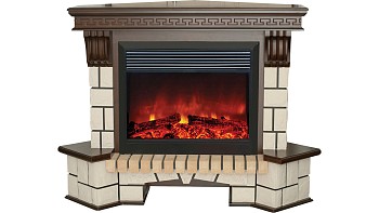 Электрокамин RealFlame  Stone New Corner (угловой) 26 AO с Moonblaze LUX BL S
