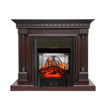 Каминокомплект Royal Flame  Dallas - Темный дуб с очагом Majestic FX M Black