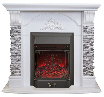 Электрокамин RealFlame Athena GR WT с Majestic Lux BL SR