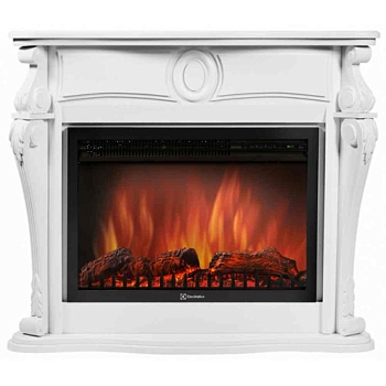 Каминокомплект Electrolux Ovatio 26/30 с очагом EFP/P-2620RLS белый
