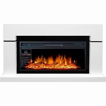 Каминокомплект Royal Flame  Lindos - Белый (Ширина 1470мм) с очагом Vision 42 LOG LED
