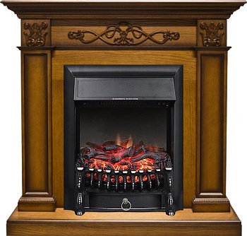 Каминокомплект Royal Flame  Verona - Дуб антик с очагом Fobos FX Black