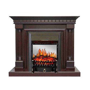 Каминокомплект Royal Flame  Dallas - Темный дуб с очагом Fobos FX M Black