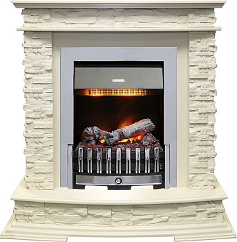 Каминокомплект Dimplex Luzern - Слоновая кость с очагом Danville Chrome FB2
