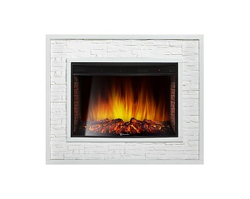 Каминокомплект Electrolux Loft 30 с очагом EFP/P-3320RLS камень белый, белая эмаль