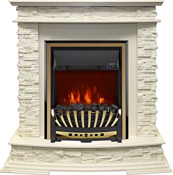 Каминокомплект Royal Flame  Luzern - Слоновая кость с очагом Aspen Gold