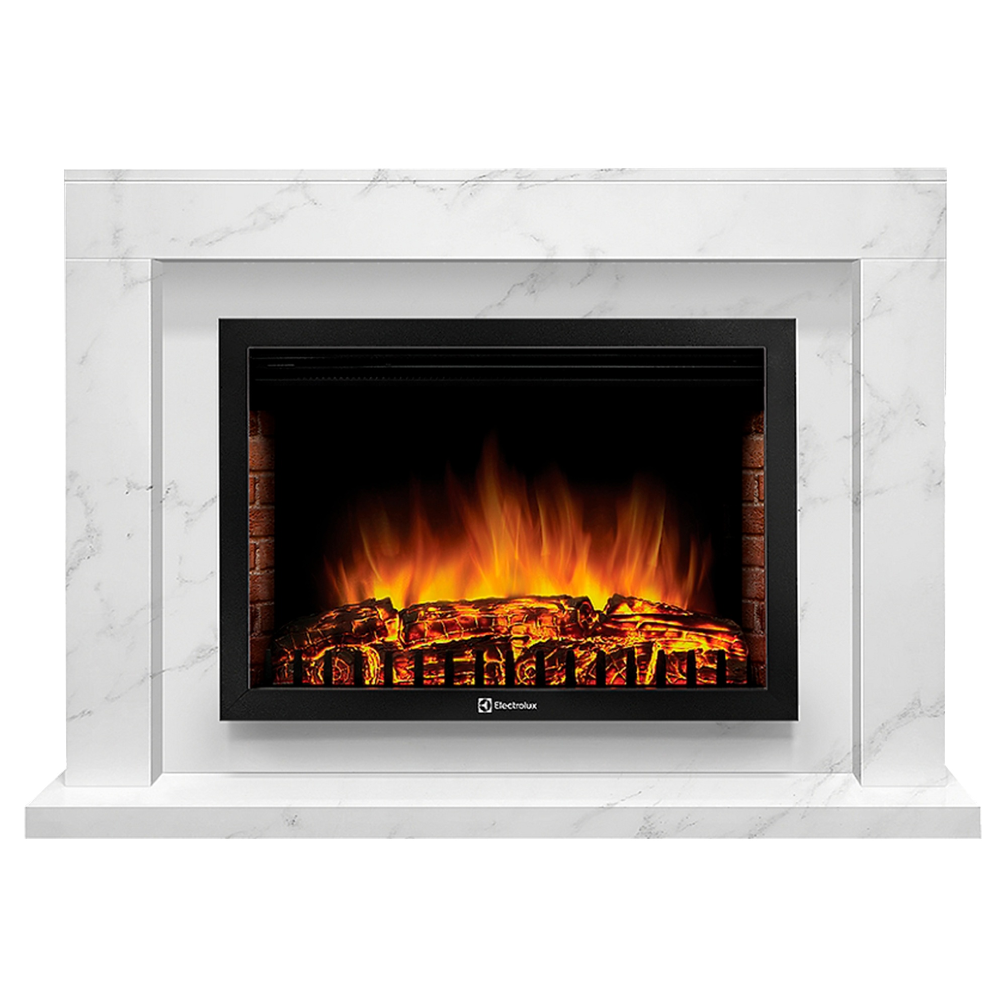 Портал Firelight Simple 25 белый мрамор