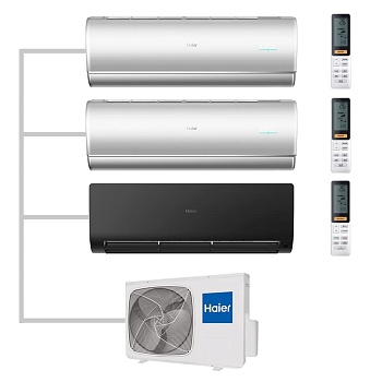 Мульти сплит-система настенная Haier AS35S2SJ2FA-S / AS35S2SJ2FA-S / AS25S2SF2FA-B / 3U70S2SR5FA Inverter