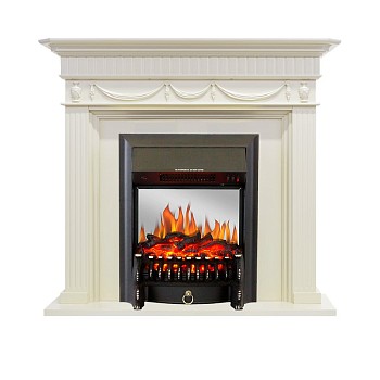 Каминокомплект Royal Flame  Corfu - Слоновая кость с очагом Fobos FX M Black